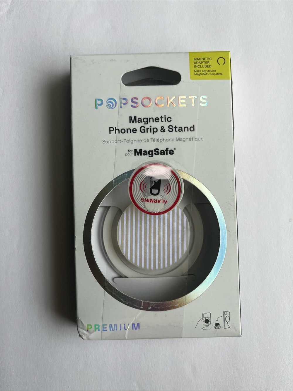 PopSockets Magnetic Phone Grip & Stand - White Space Age Fluted MagSafe NEW NIB